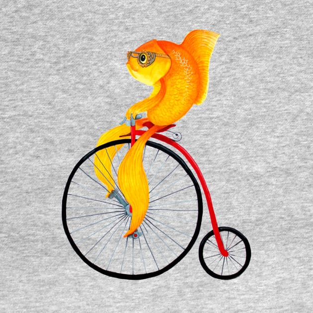 Penny Farthing Fish by KatherineAppleby